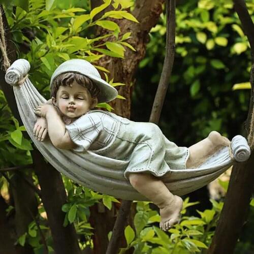 Garden Furnishings Cartoon Characters Retro Home Landscape European-Style Creative Courtyard Hanging Basket Doll Dec