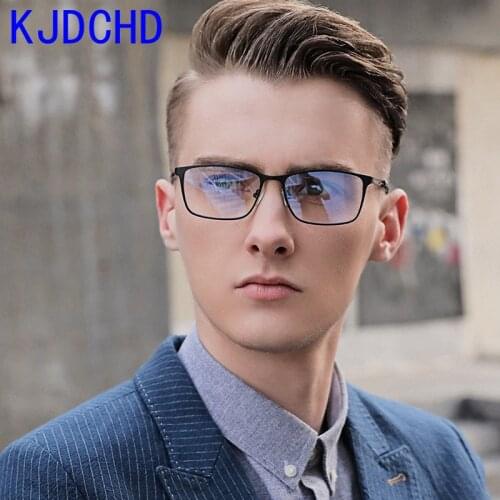 2020 New Men Square Anti Blue Light Blocking Lenses Computer Optical Business radiation Resistant clear Glasses