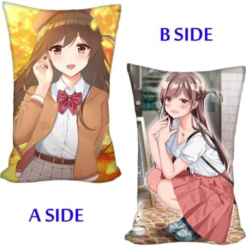 New Anime Rent A Girlfriend Mizuhara Chizuru Pillow Case Cushion Hold Sofa Decor Pillow Cover Gifts 40x60cm
