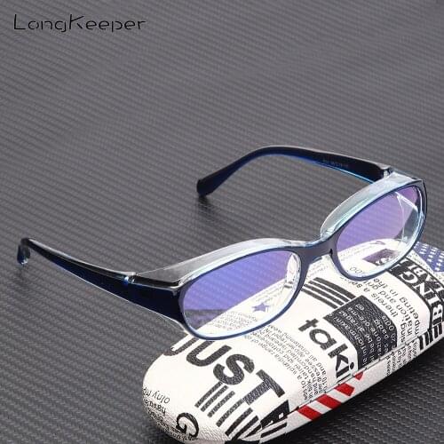 Unisex Anti Blue Light Computer Glasses Frame Women Men Side Shield Blue Light Blocking Lenses Optical Spectacles Frame Anti-UV