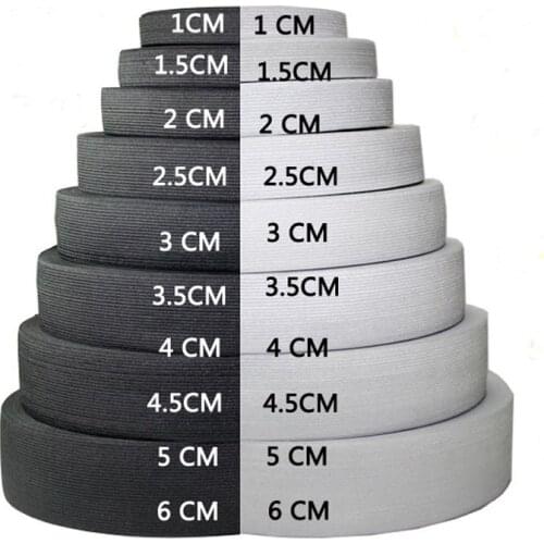 Flat White Black Elastic Band Sewing Clothing Accessories Nylon Webbing Garment Sewing Accessories Width 1cm 2cm 4cm 6cm 1meter
