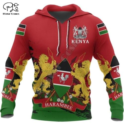 PLstar Cosmos Kenya Country Flag Tribe Culture Tattoo Tracksuit 3Dprint Men/Women NewFashion Harajuku Hoodies Pullover Jacket 32