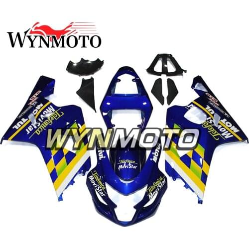 Complete Fairings Kit For GSXR600 750 04-05 2004 2005 K4 Injection ABS Plastics Fairings Full Bodywork Cowlings Blue Yellow New