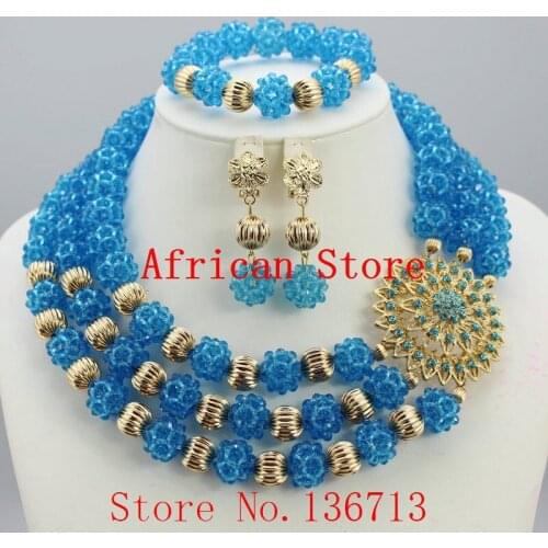 Multicolor Beads Bridal Jewelry Sets African Wedding Beads Dubai Jewelry Set Statement Necklace Free Shipping 301-10