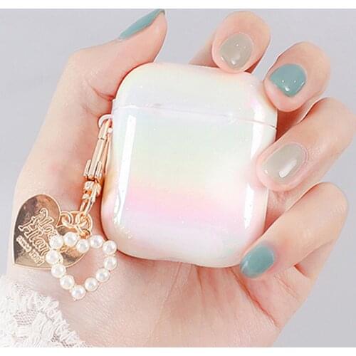 Luxury Pearl Case for Apple Airpods 1 2 3 Bracelet KeyChain Case for AirPods Pro Case TWS Bluetooth Earphone Accessories Box Bag