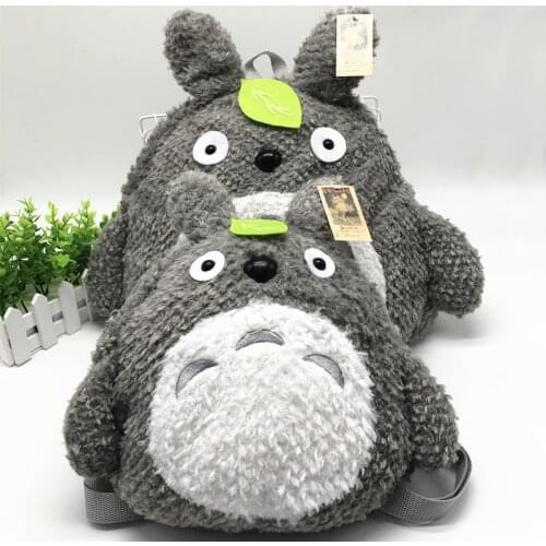 Totoro Plush Backpack For Kids Toddler New Cute Cartoon Stuffed Toy Kindergarten Children Outdoor Soft School Bag Boy Girl Gift