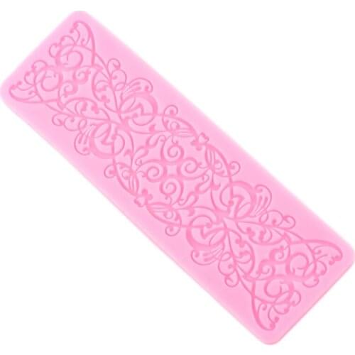 Lace Mat Silicone Mold Lace Edge Cake Border Fondant Molds Cake Decorating Tools Sugarcraft Candy Clay Chocolate Gumpaste Mould
