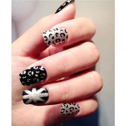 DIY Nails Stamping Template Nail Stickers Irregular Grid Stencil Reusable Nail Art Vinyls Hollow Stickers T1604