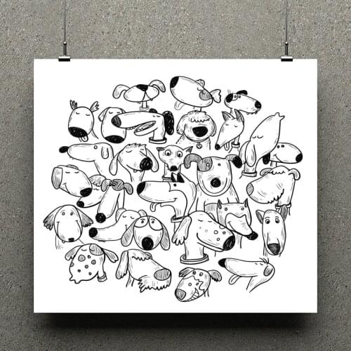 AZSG Lovely Dogs Background Clear Stamps For Scrapbooking DIY Clip Art /Card Making Decoration Silicone Stamps Crafts