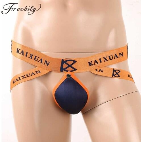 Hot Jockstrap Push Up Pad Thong Gay Men Underwear G Strings Male Lingerie Sexy U Shape Sponge Bulge Pouch Open Butt Man Thongs