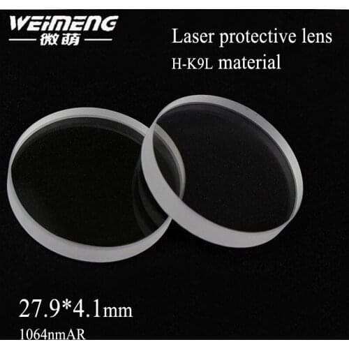 Weimeng brand 27.9*4.1mm Top quality quartz laser protective lens & laser window protection lens for laser cutting machine