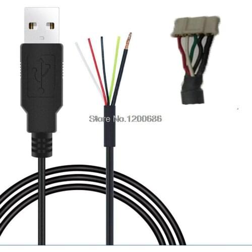 1.5M 150CM USB 24AWG 1.5m USB MU-5F 11/0.15 BC*4C +AL+64/0.09BC USB male 4-core shielded USB PH2.0 anti-interference data wire