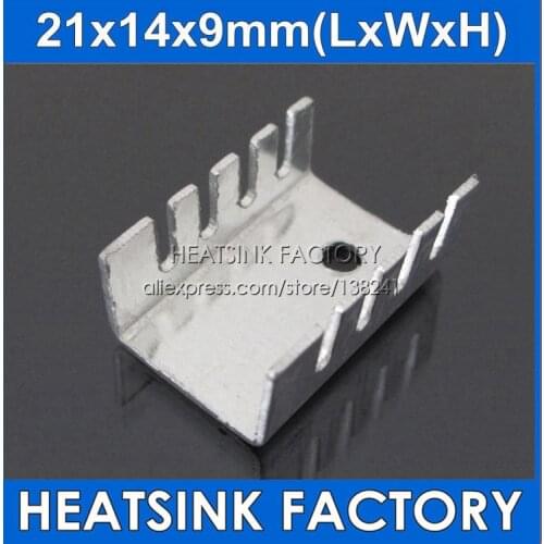 HEATSINK 20pcs Stamping 21*14*9mm DIY Black Anodized Heatsink Stamping Aluminum Heat Sink For TO-220/TO220