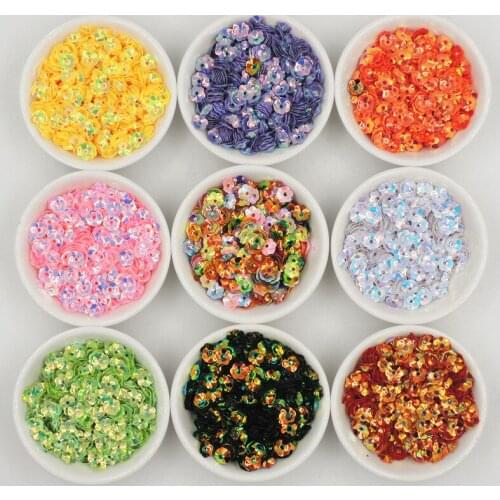 10g/Bag 8mm Cup Plum Shape Sequins Craft Blossom Flower Paillettes Wedding Decro Women Dress DIY Sewing Lentejuelas Accessories