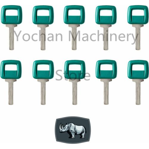 10PC 11039228 Ignition Key For Volvo Loader Haul Truck Laser A20C A25C A30C A35C A40 DA25D DA30D
