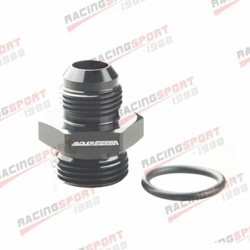 10AN AN10 Male Flare To 12AN AN12 Aluminum Straight Cut O-Ring Fitting Black/BLUE