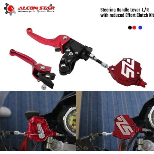 Alconstar- Motorcycle Pair Short Clutch Lever Easy Pull Cable System For Yamaha Kawasaki Ducati Triumph Easy System Motorcycles