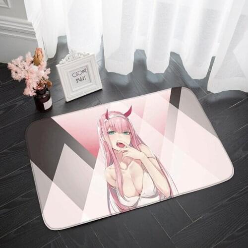 Anime Door Mat Kitchen Carpet Hallway Doormat Balcony Bathroom Printed Non-Slip Mats Decorations Area Rugs Darling in the FranXX