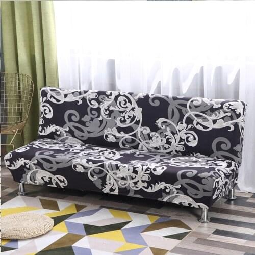 Armless Sofa Slipcover Stretch Sofa Bed Cover Protector Without handle Elastic Spandex Mattress Folding Couch Shield Sofa Cover