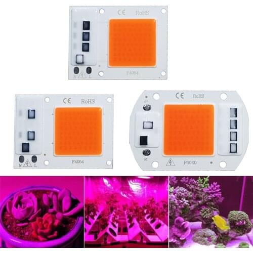 1PCs LED Grow COB Light Chip Full Spectrum AC 220V 10W 20W 30W 50W No need driver For Growth Flower Seedling Grow Plant Lighting
