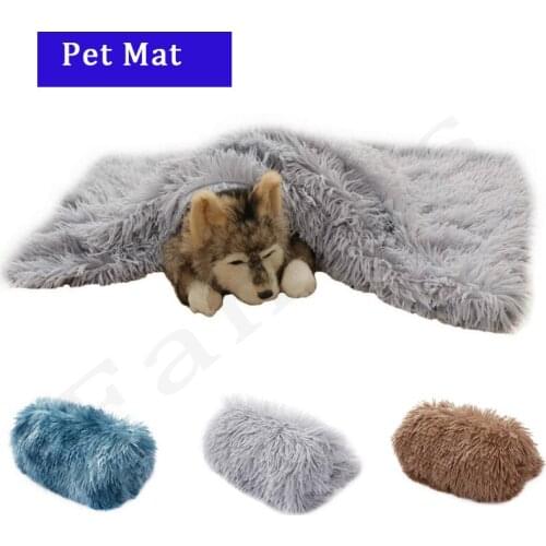 Long Plush Dog Bed Pet Blankets Dog Cat Bed Mats Deep Sleeping Soft Covers For All Season Bed Use Blankets Cat Mattress Pet Mat
