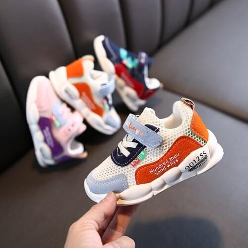 Spring and summer leisure childrens sports shoes boys' mesh shoes hollow air permeable girls' shoes baby single shoes