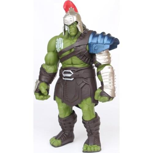 35cm Disney Avengers Marvel Hulk Thor 3 Ragnarok Hands Moveable War Hammer Battle Axe Gladiator BJD Hulk Action Figure Model Toy