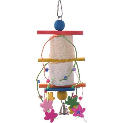 Bird Chew Toy with Bells Parrot Climbing Swing for Bridge Parakeet Cage