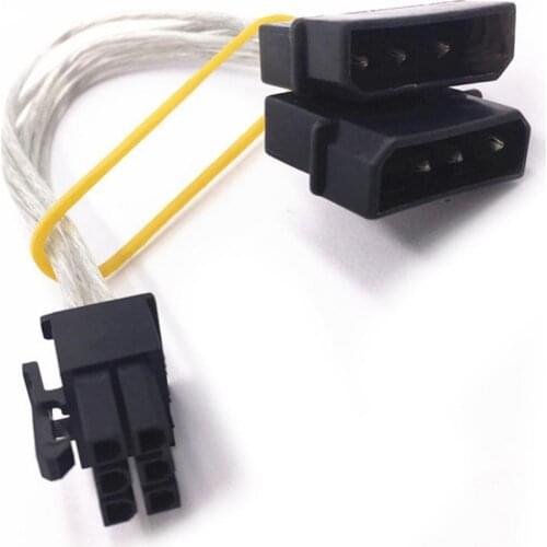2021 ATX IDE Molex Power Dual 4 To 6-Pin PCI Express PCIe Video Card Adapter Cable 18CM Computer Cable & Connectors