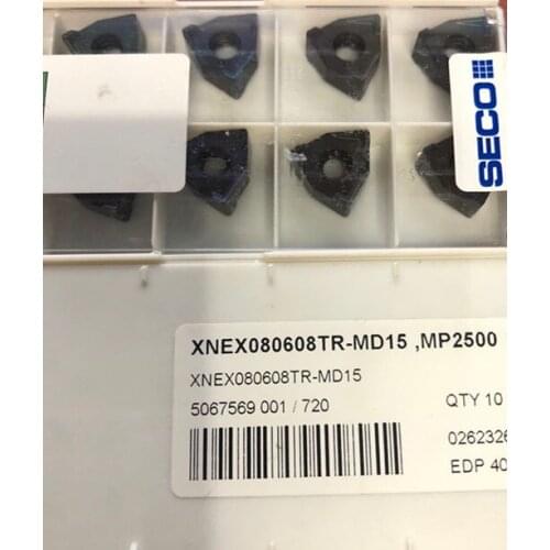 10PCS CARBIDE INSERT XNEX080608TR MD15 MP2500