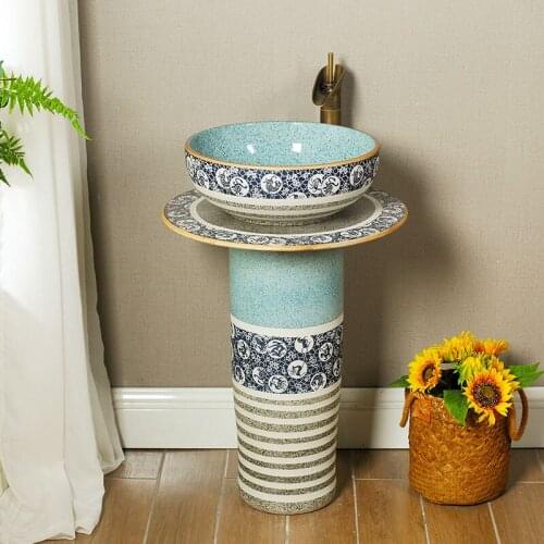 Ceramic Basin Washbasin Art Integrated art Basin Toilet pedestal Washbasin