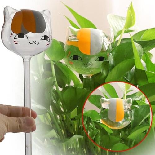 3Pcs Cat-Shaped Self Automatic Flower Watering Tool Clear Glass Aqua Bulbs Device Plant Waterer Plant Self-Watering