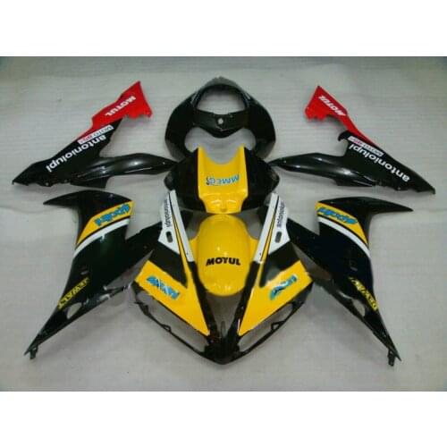 Motorcycle Fairing kit for YAMAHA YZFR1 04 05 06 YZF R1 YZF1000 2004 2005 2006 ABS New Yellow black Fairings set+Gifts YA51