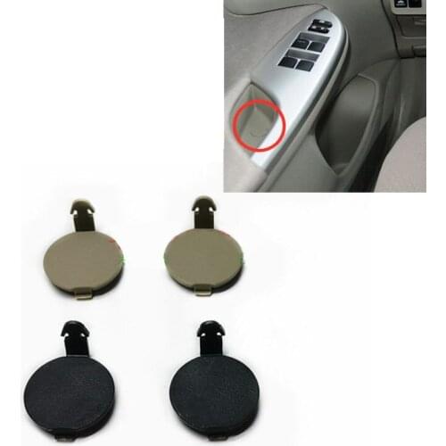 Door Inner Armrest Handle Screw Cover BEIGE BLACK Small Round Decorative Cap for Toyota Corolla 2007-2013