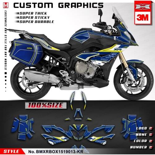 KUNGFU GRAPHICS Custom Motorcycle Stickers Decor Side Box Decals Vinyl Wraps for S1000XR S 1000 XR 2015 2016 2017 2018 2019