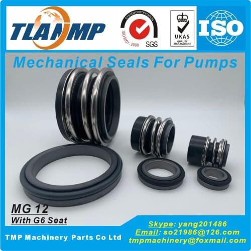 MG12-43 /G6 (MG12/43-Z) TLANMP Burgmann Mechanical Seals for Water Pumps with G6 Stationary Seat (Material:SiC/SiC/VIT)