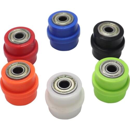 Metal Plastic Drive Chain Concave Pulley Roller Slider Tensioner Wheel Guide For Pit Dirt Street Bike Bicycle Cycling 8mm 10mm