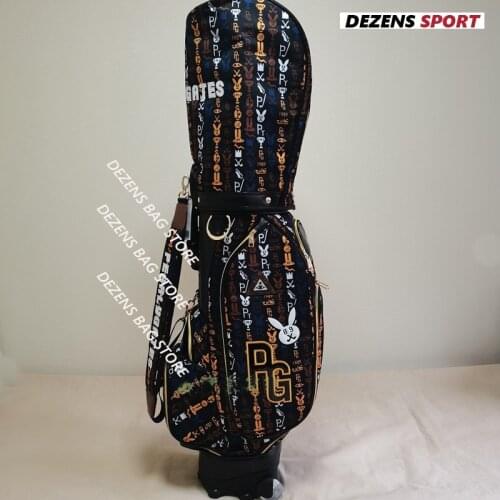 DEZENS 2021 new Fashion printing Golf Bag Canvas waterproof with rollers trolley standard golf bag