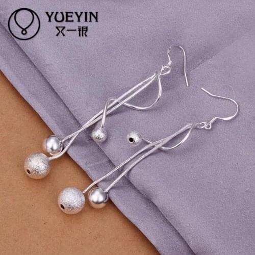 Wholesale silver plated Dangle earrings for women wedding jewelry Long Earrings Zircon Hot Sale Super Offer