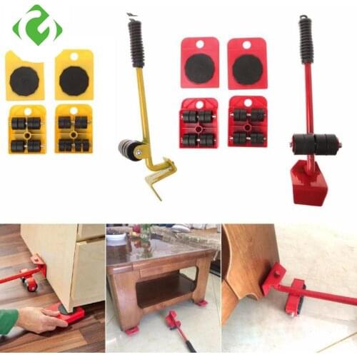 Furniture lifter easy to move slider 5 piece set mobile tool set heavy furniture equipment mobile and lifting system multicolor