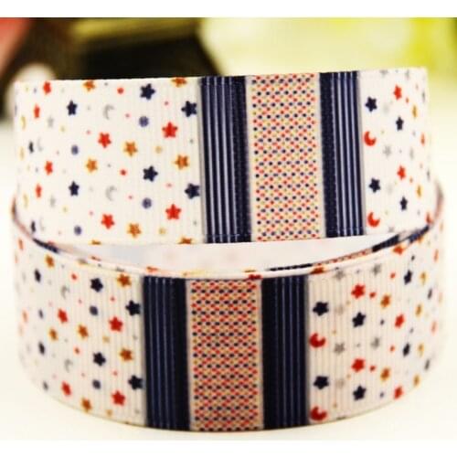 22mm 25mm 38mm 75mm Stripes pattern printed Grosgrain Ribbon party decoration 10 Yards X-04245