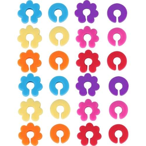 8/12/18/24Pcs Silicone C-Shaped Wine Glass Marker Drinking Cup Identifier Goblet Sign