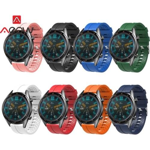 22mm Silicone Sport Strap Watchband for Huawei GT 2 Honor Watch Magic Samsung Galaxy 46mm Gear S3 Amazfit GTR Bracelet Band Red