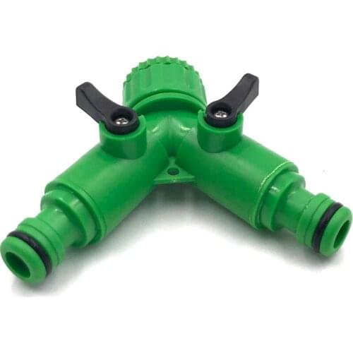 1/2" & 3/4" Water Tap Splitter 2 Way Quick Connector Adaptor Y Shape Garden Tap Splitter for Irrigation