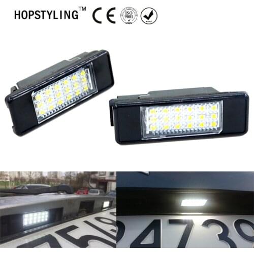 No Error LED License Plate Light For Citroen Berlingo Estate Van C4 Picasso C2 3D C3 5D Car Styling Rear Number Plate Lamp