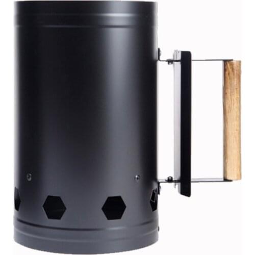 Fast Fire Starter Bucket Stainless Steel Ignition Charcoal Barrel Outdoor BBQ