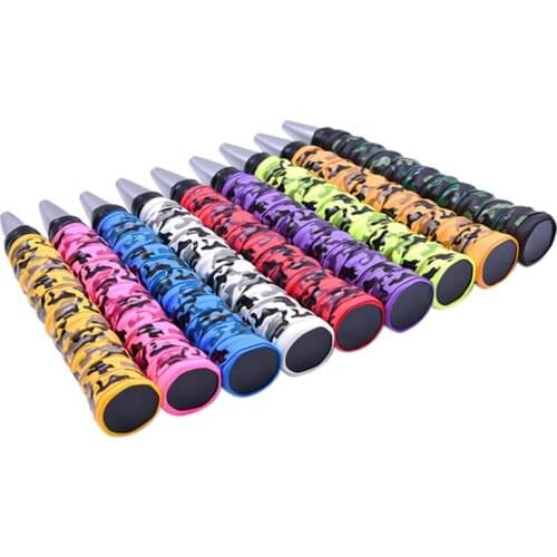 1pc Absorb Sweat Racket Anti-slip Tape Handle Grip for Tennis Badminton Camouflage synthetic fiber Badminton Accessories
