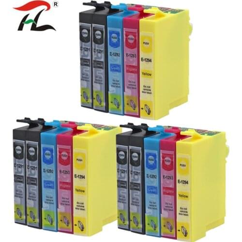 15 Pack Compatible T1295 1291 Ink Cartridges for Epson T1291 T1292 T1293 T1294 for Epson SX420W SX425W SX525WD SX230 Printer