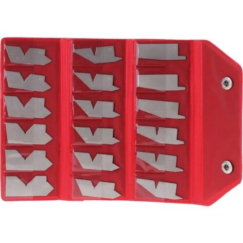 Stainless Steel Angle Gauge 18pcs/set Inspection Gauge Template Machinist Tool