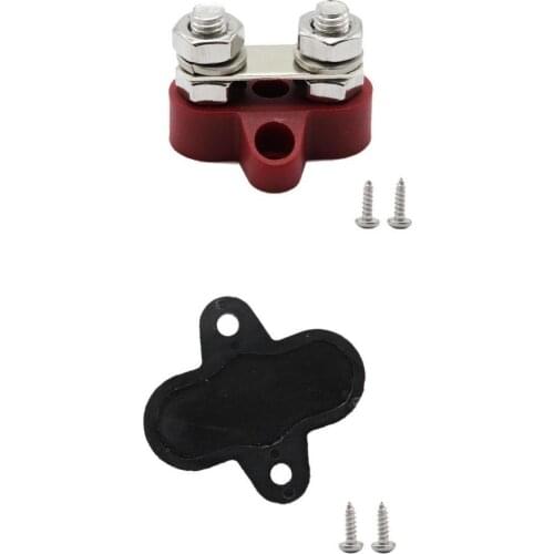 2 Pieces RV Trucks Car Boat Heavy-Duty Terminal Stud Dual (M8) With Screws